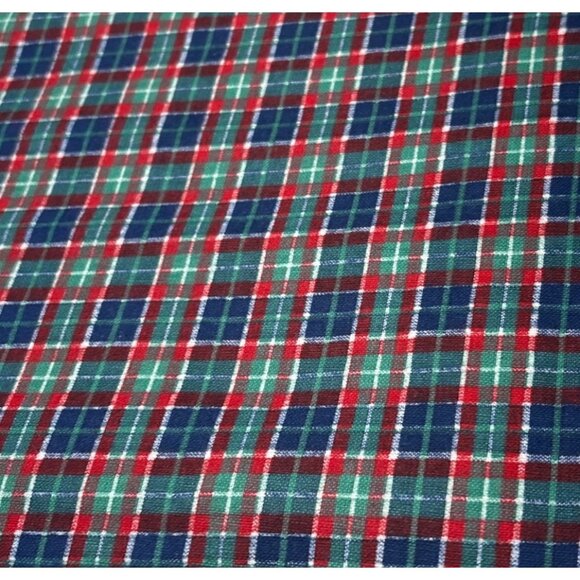 Plaid Flannel Fabric 1/2 yard x 44" Red Green Blue Tartan Sewing Material - Picture 6 of 9